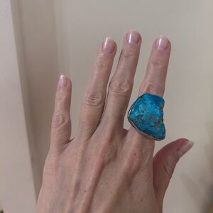 Silver and Turquoise Statement Ring
